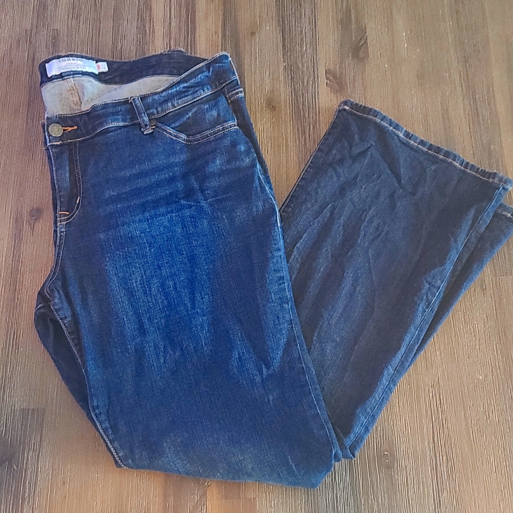Torrid Relaxed Boot Cut Dark Jeans